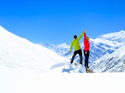 Teamwork Motivation, Success In Winter Mountains