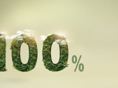 100 Percent Carbon Neutral Text With Nature Texture