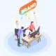 Advertising Agency Isometric Composition